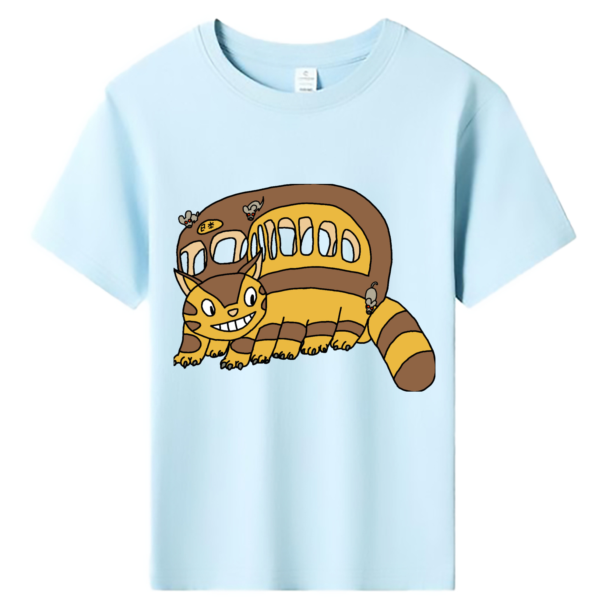 （画像用） となりのトトロ 草壁メイ 草壁サツキ My Neighbor Totoro Satsuki Kusakabe Mei Kusakabe 綿100％キッズTシャツ（フロントプリント）